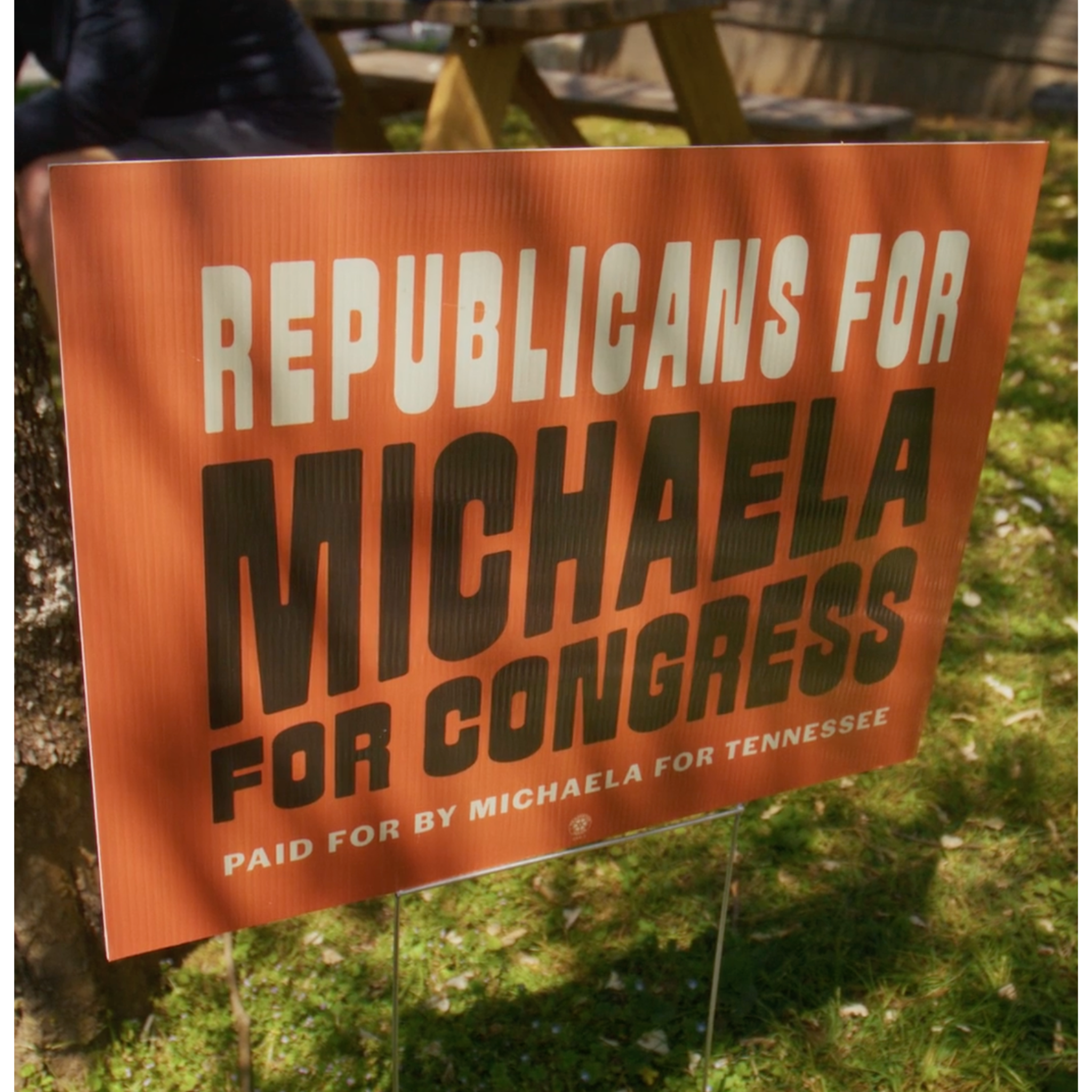 Republicans for Michaela Yard Sign